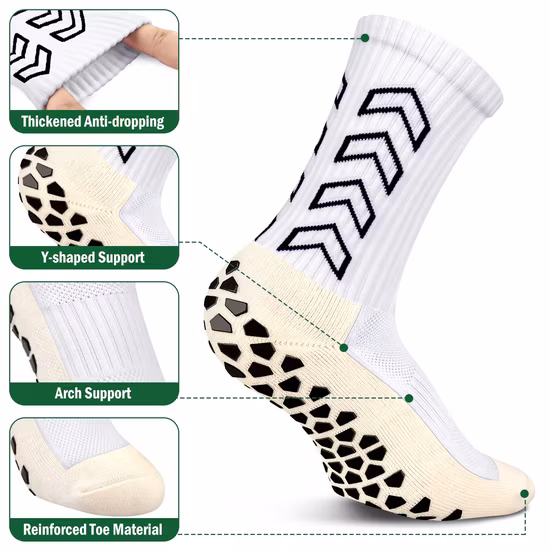Grip Socks Football, 3 Pairs Anti